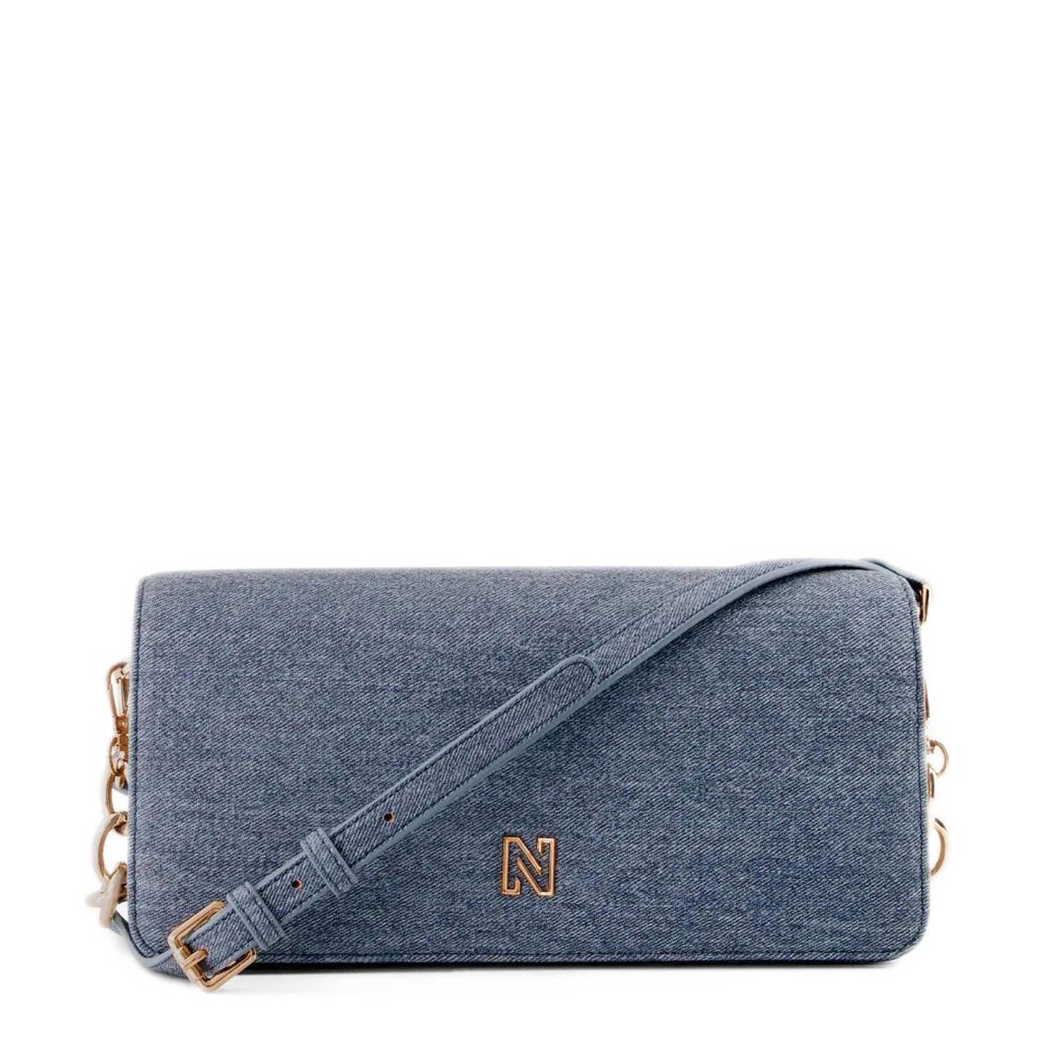 NIKKIE denim crossbody tas Kenyon blauw