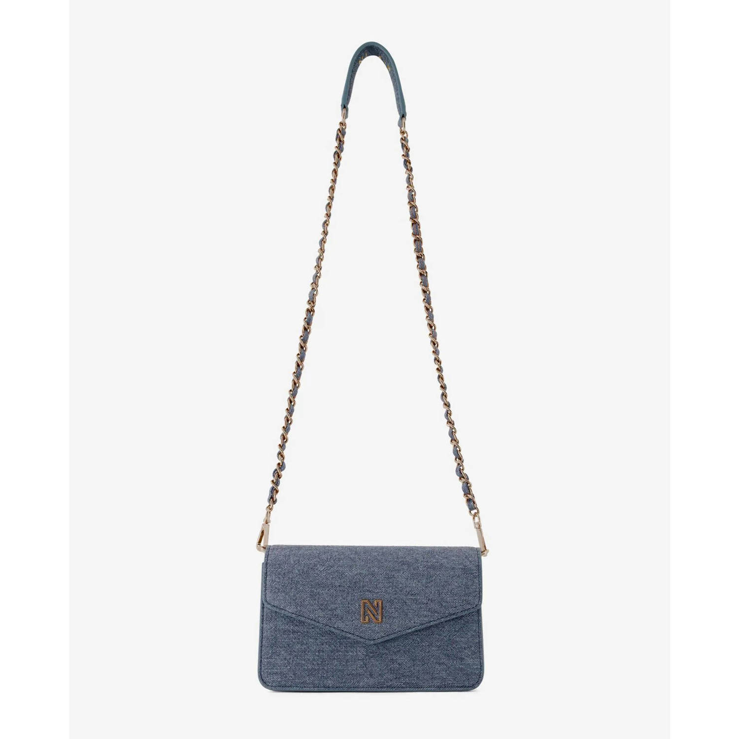 NIKKIE denim crossbody tas Daxing blauw