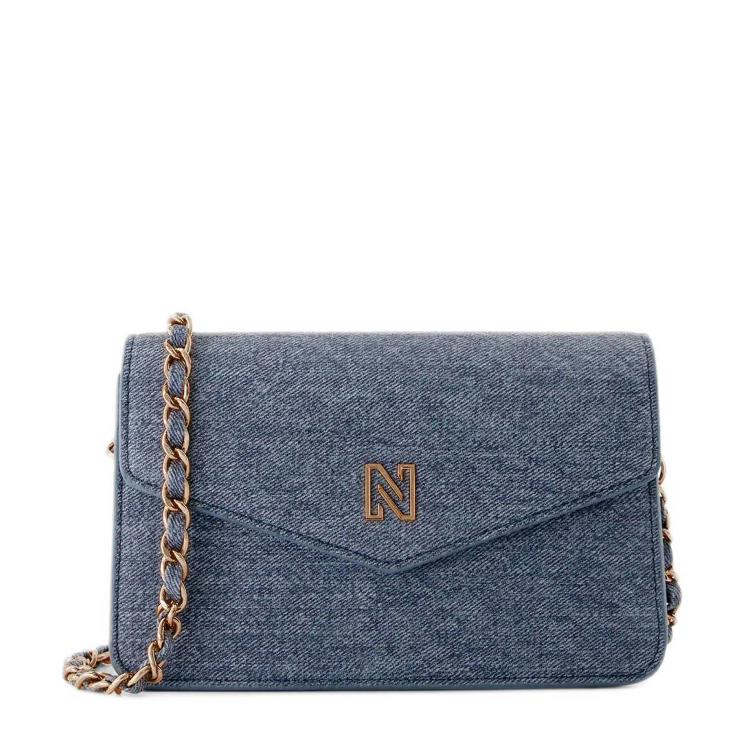 NIKKIE denim crossbody tas Daxing blauw