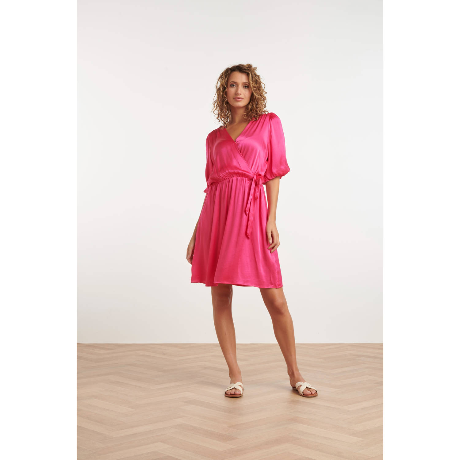 Smashed Lemon zomerjurk roze