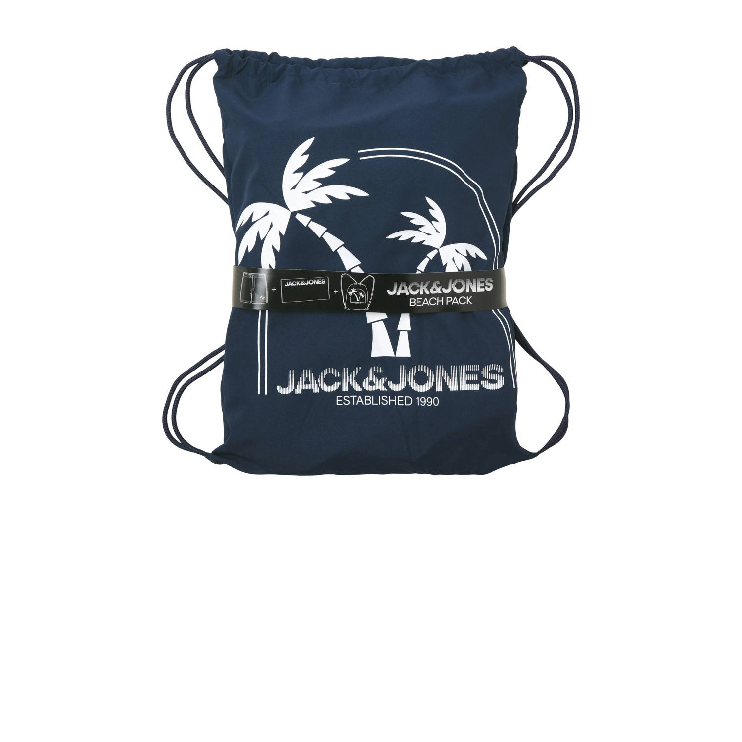JACK & JONES JUNIOR zwemshort + handdoek + tas donkerblauw