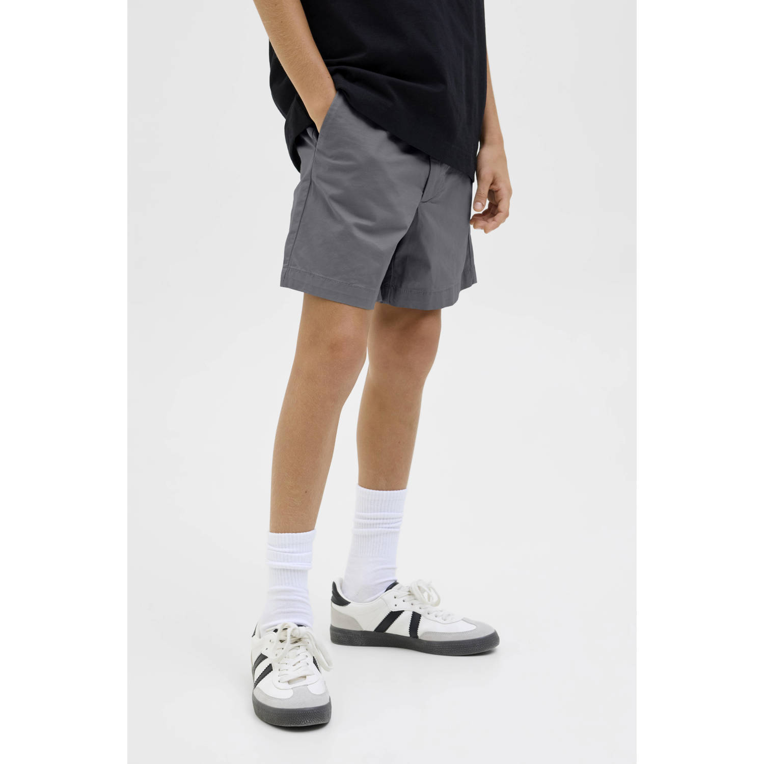 JACK & JONES JUNIOR relaxed casual short grijs