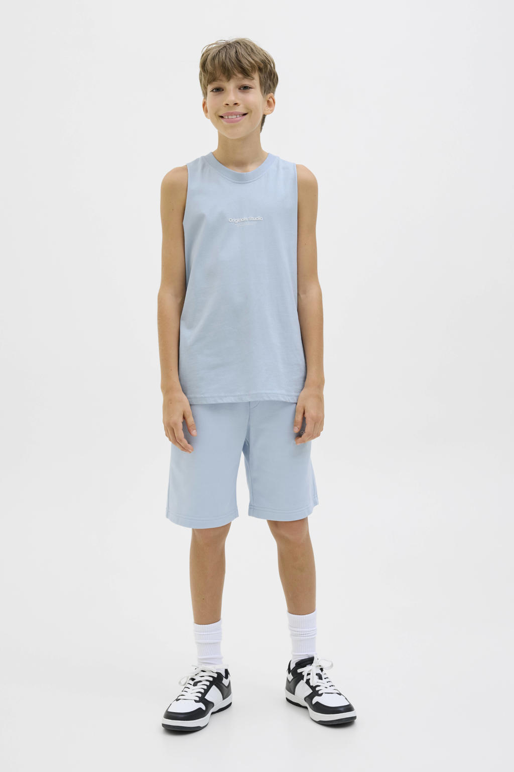 JACK & JONES JUNIOR sweatshort lichtblauw