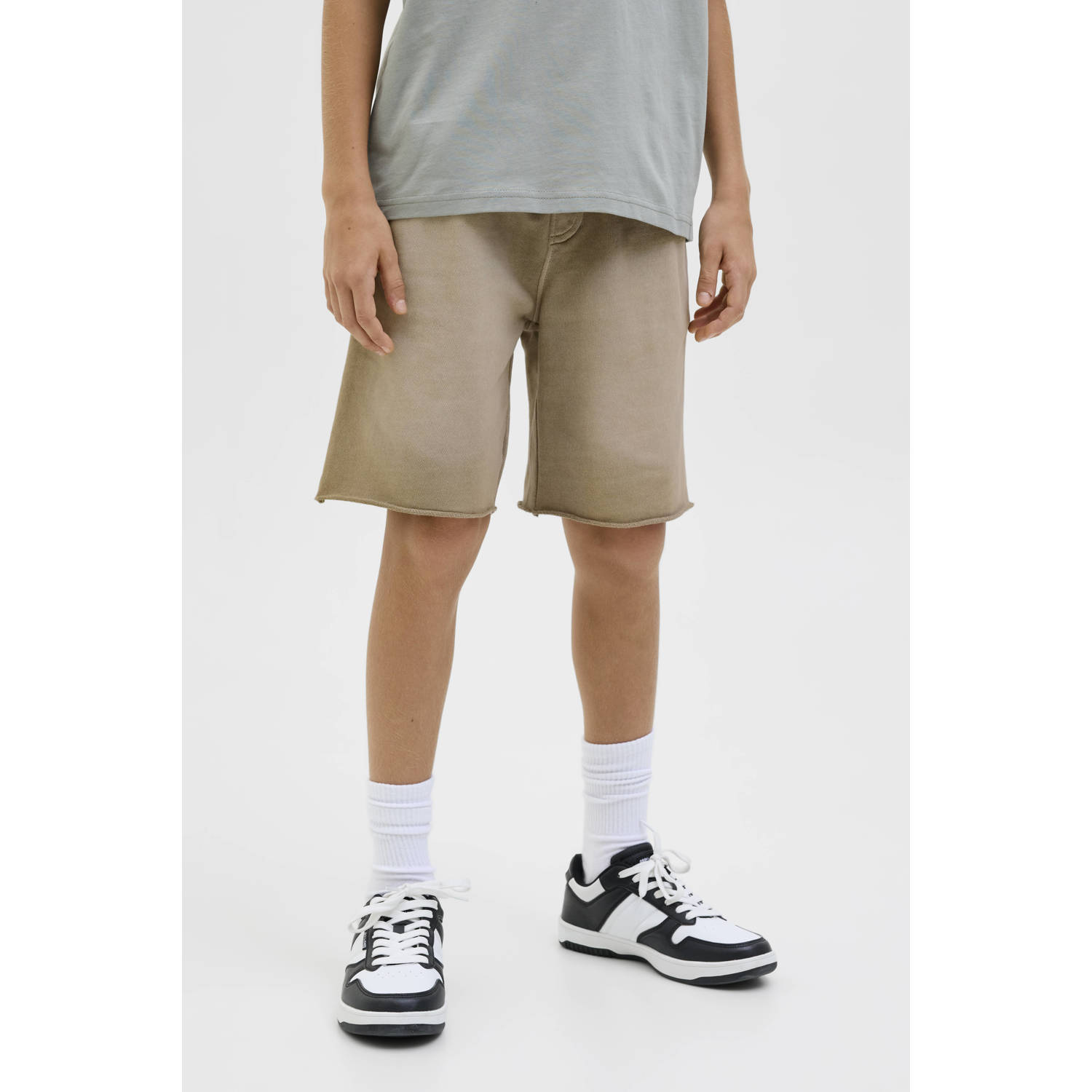 JACK & JONES JUNIOR relaxed casual short donkergroen