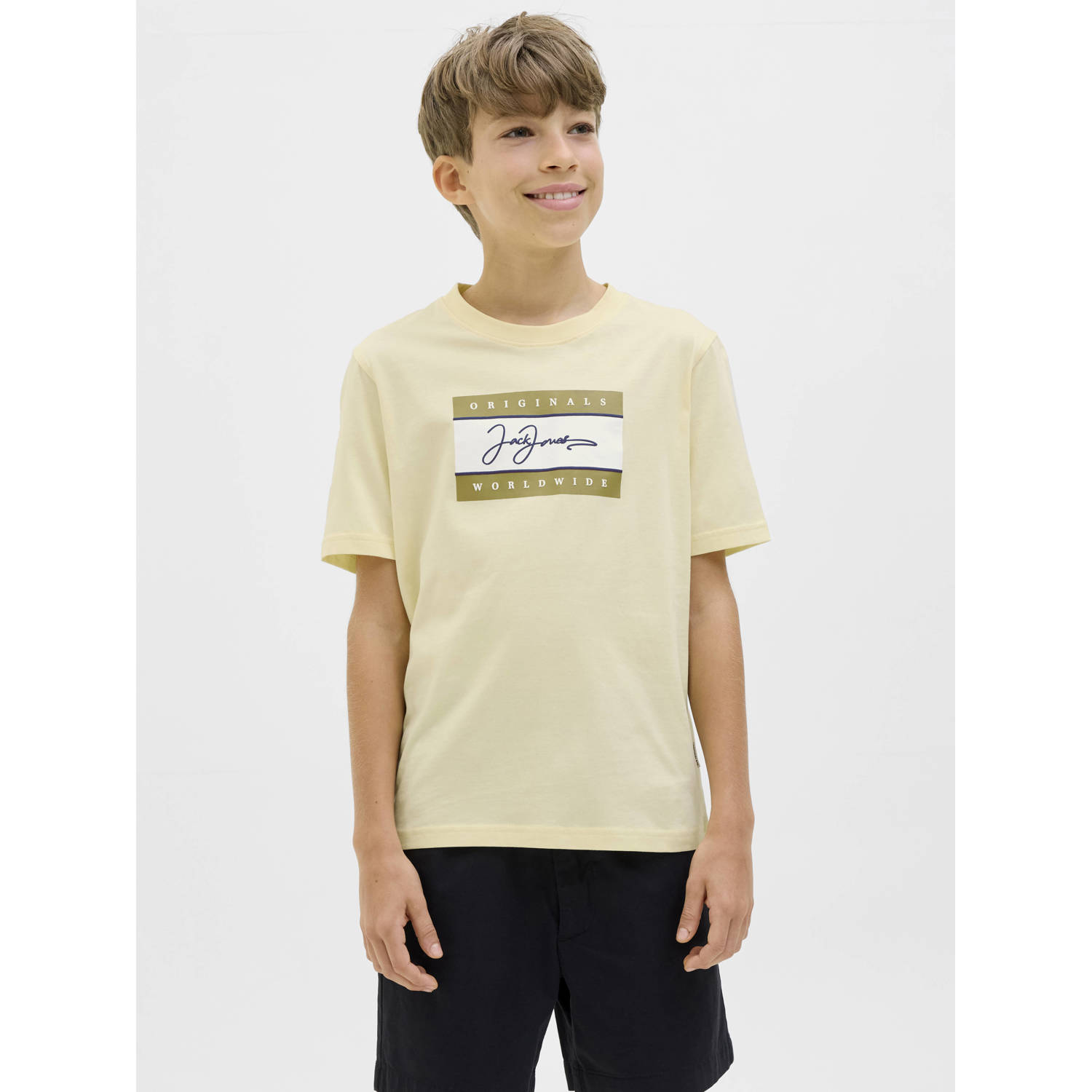 JACK & JONES JUNIOR T-shirt lichtgeel