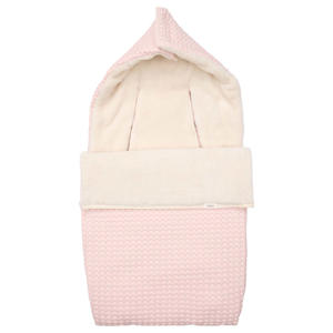 gevoerde autostoel voetenzak Oslo teddy/wafel cotton candy