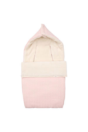 gevoerde autostoel voetenzak Oslo teddy/wafel cotton candy