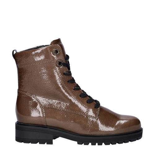 Gabor lakleren veterboots brons afbeelding