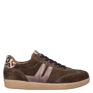 suède sneakers bruin/panter