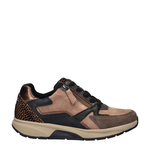 Gabor Rolling Soft suède sneakers beige/bruin afbeelding