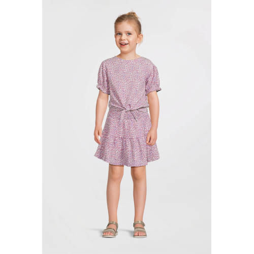 anytime crinkle skort panterprint roze afbeelding