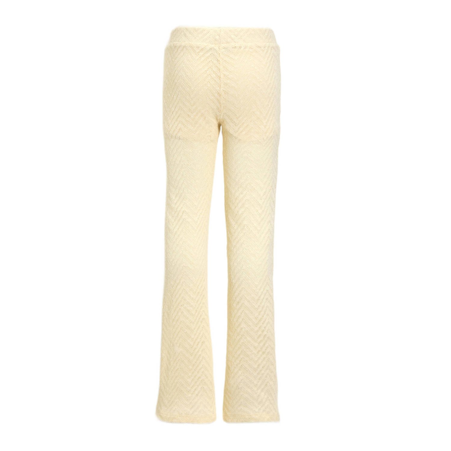 anytime crochet flared broek off-white