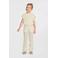 Anytime crochet flared broek off-white