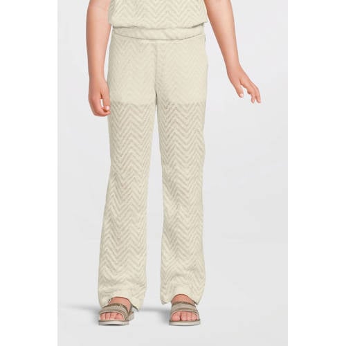 anytime crochet flared broek off-white afbeelding