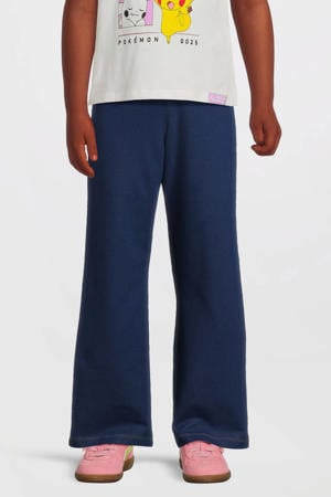 denim look wide leg blauw