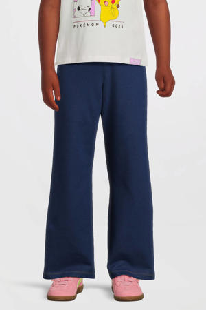 denim look wide leg blauw