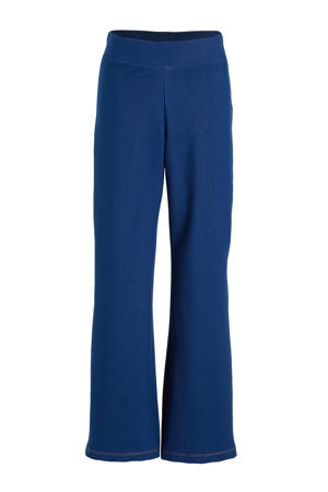 denim look wide leg blauw