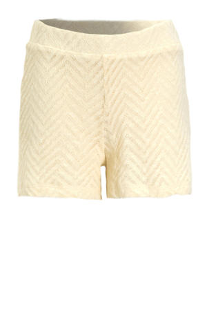 crochet korte broek off-white