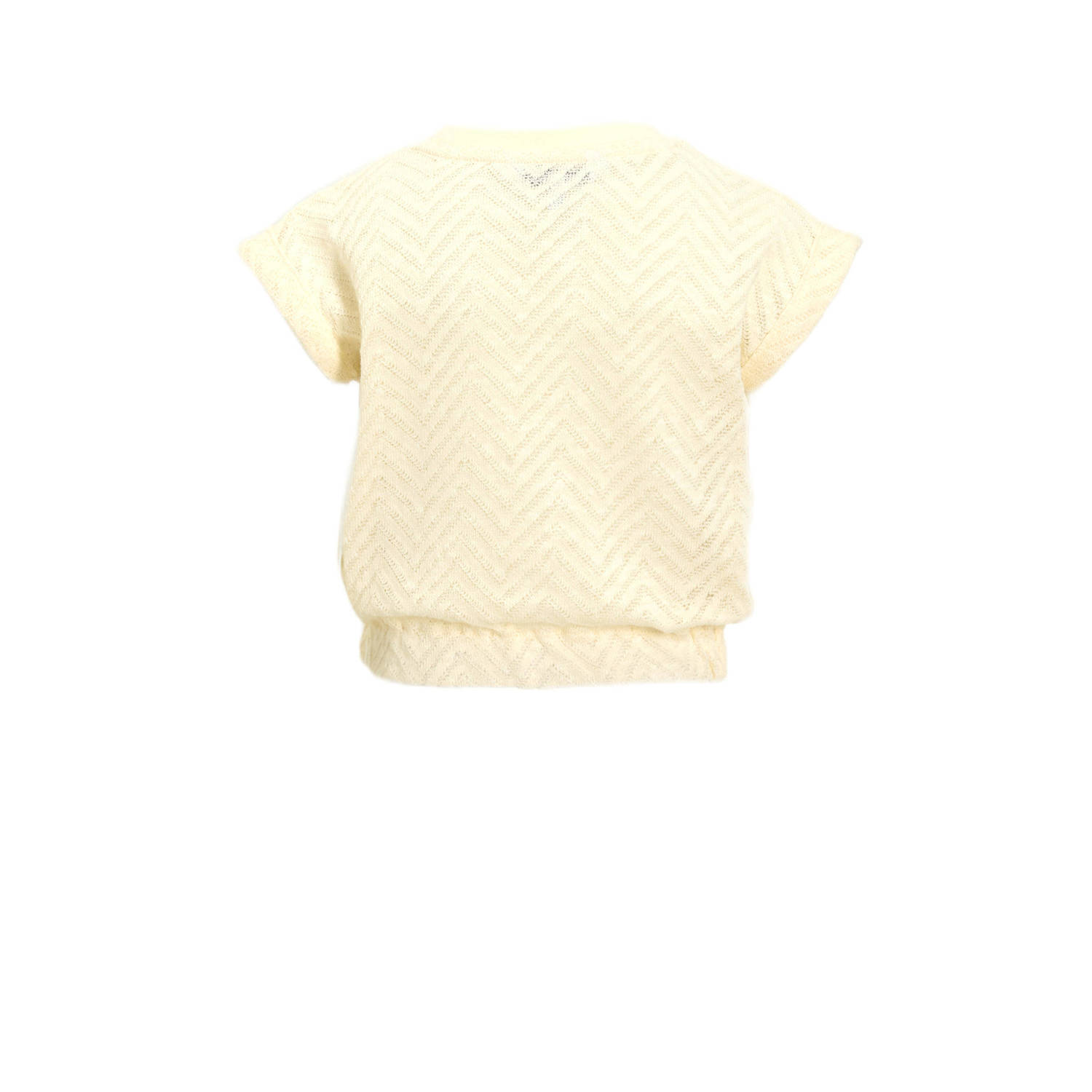 anytime crochet mouwloze top off-white