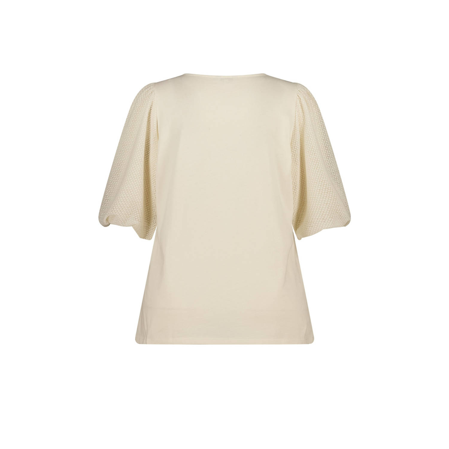 MS Mode top ecru broderie