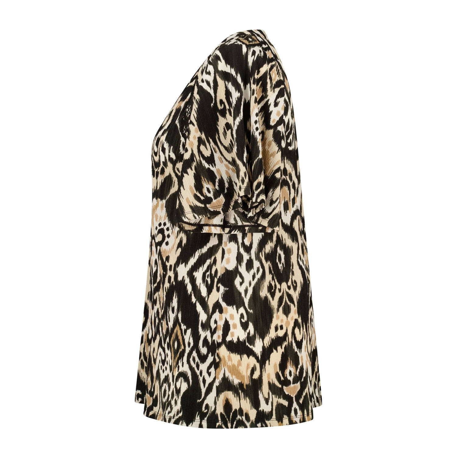 MS Mode top zwart broderie