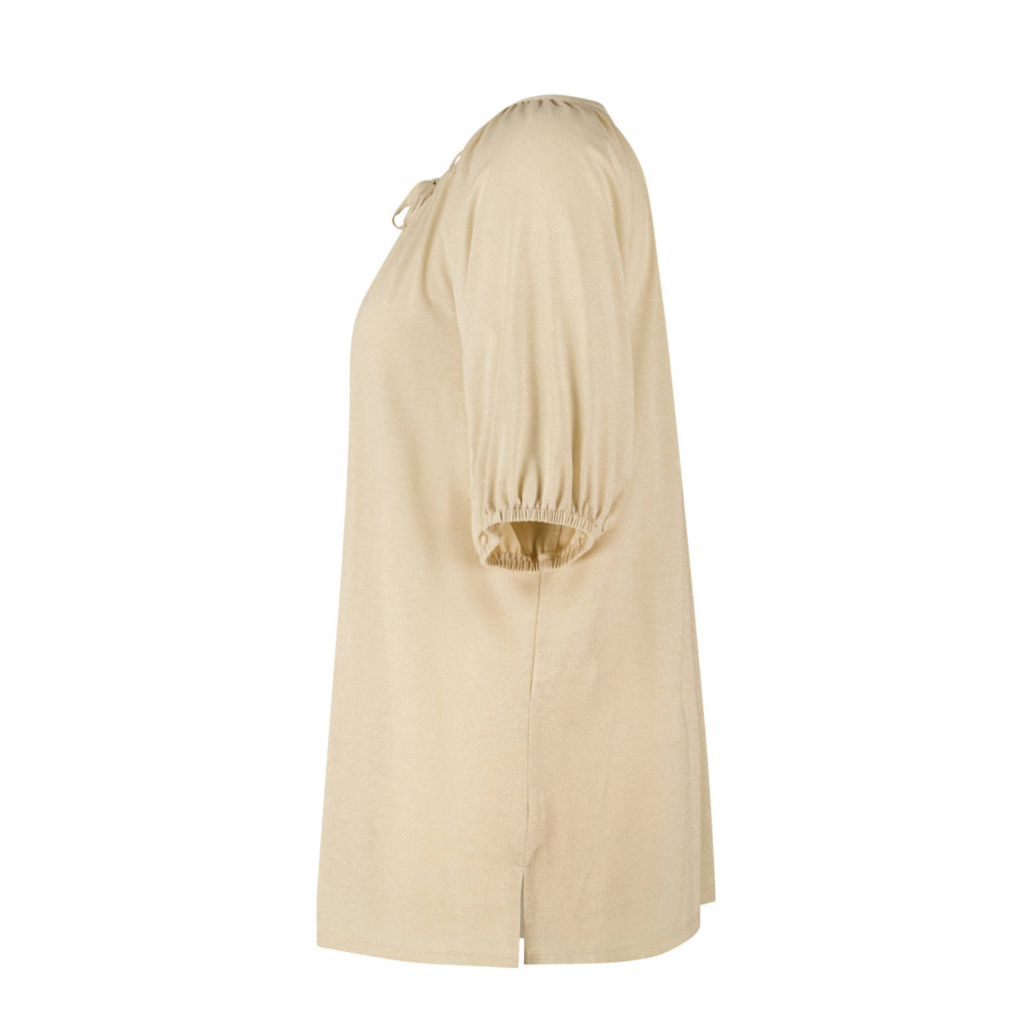 MS Mode top beige met lurex
