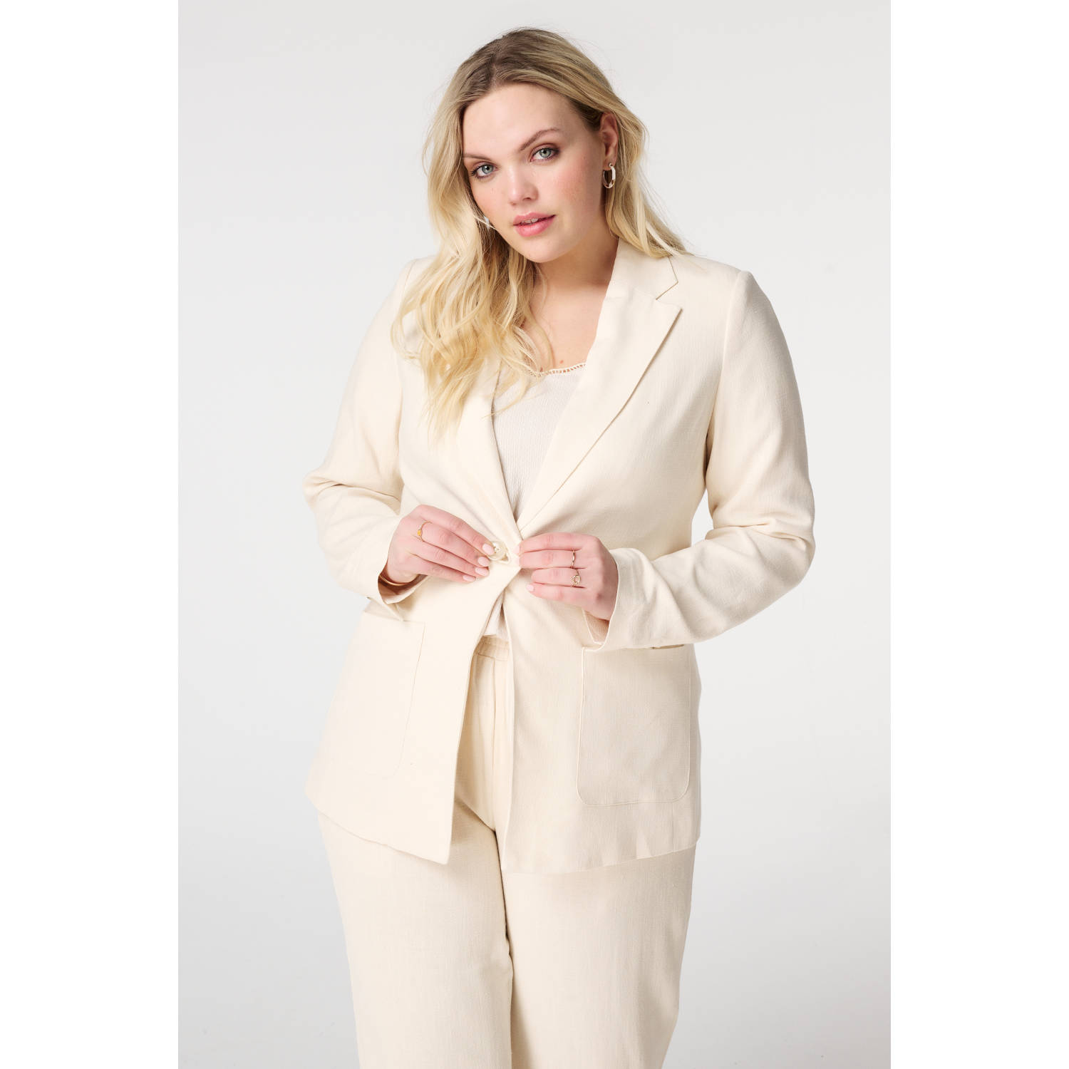 MS Mode regular blazer crème