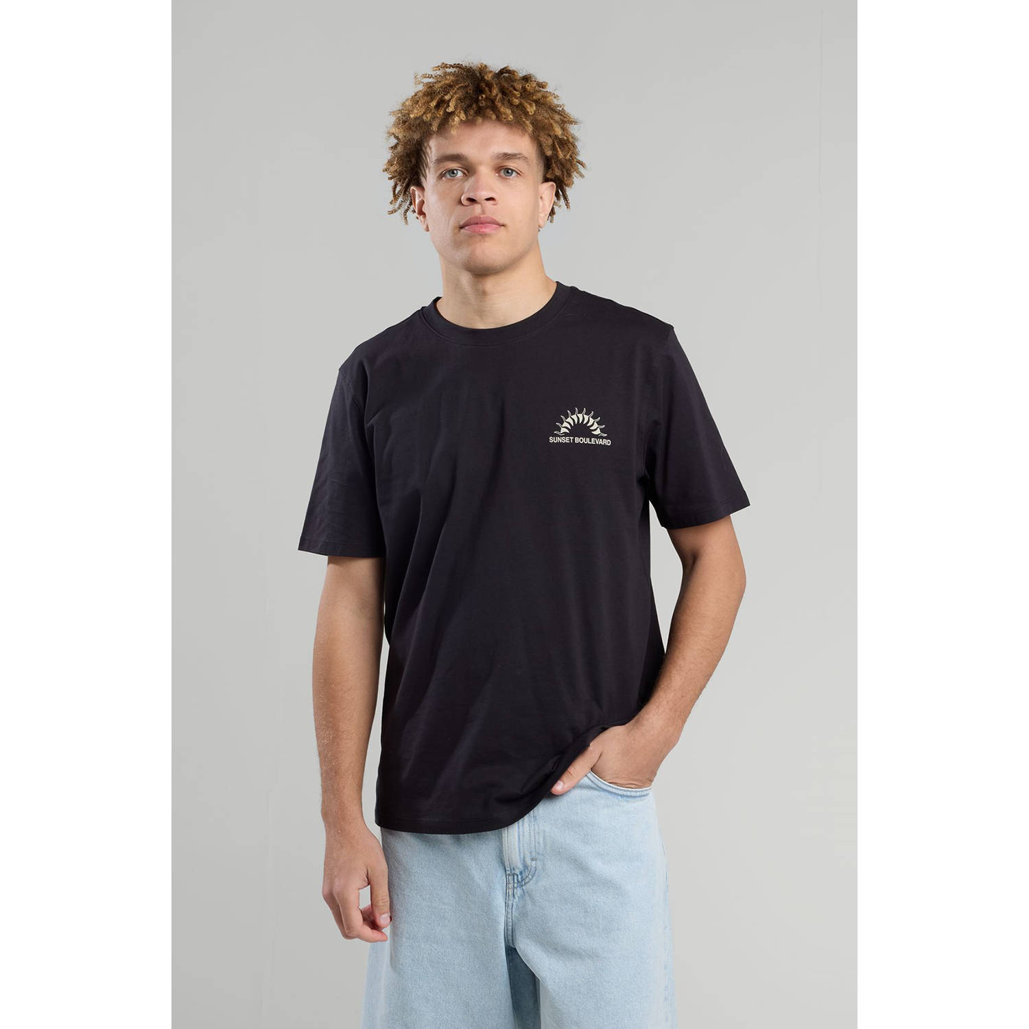 America Today regular T-shirt zwart