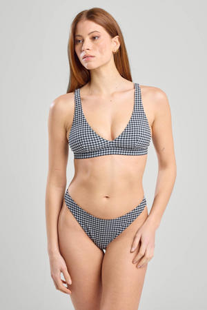 high leg bikinibroekje Amicia zwart/wit