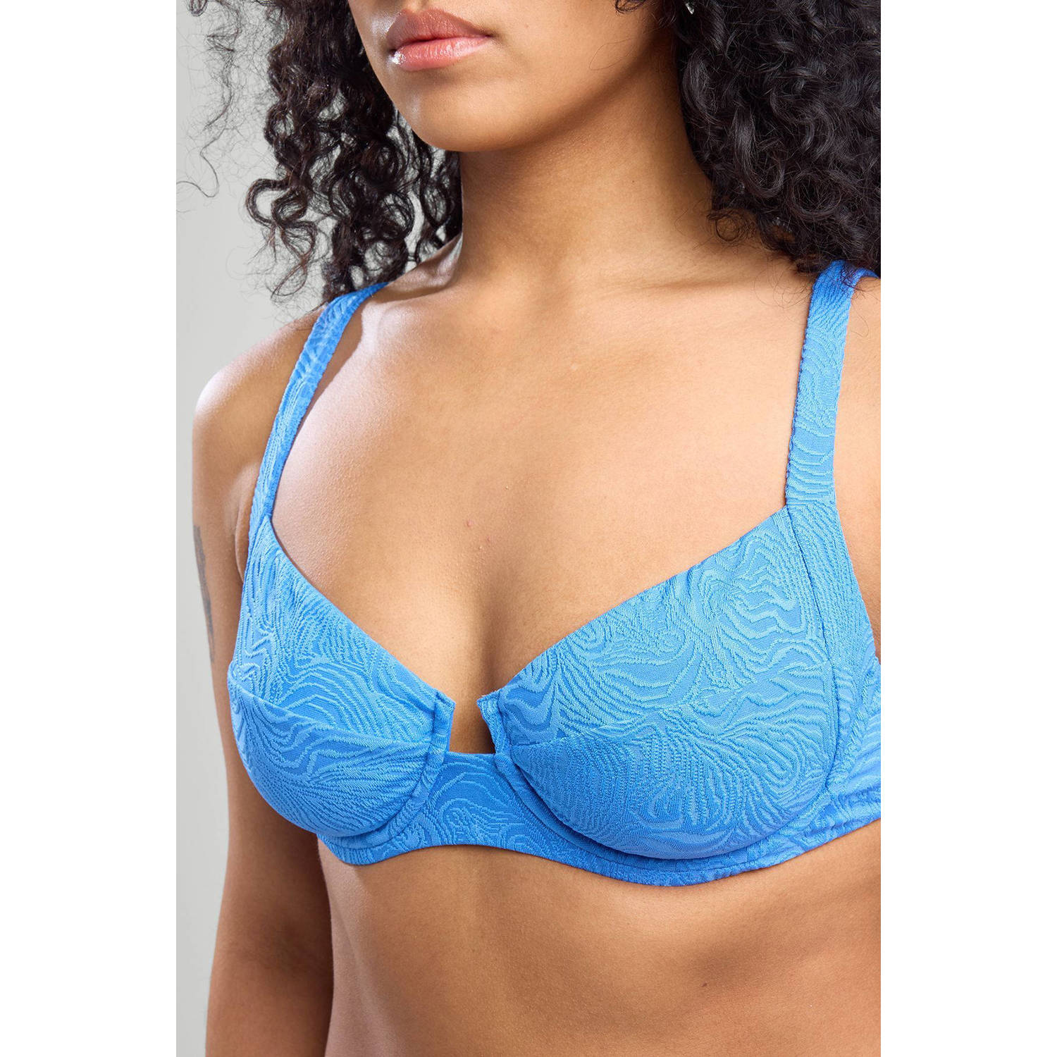 America Today niet-voorgevormde beugel bikinitop Agnes blauw