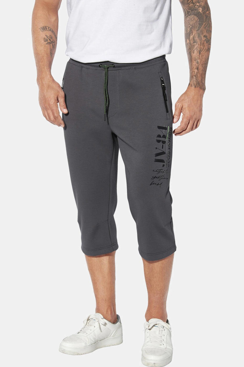 Jan Vanderstorm Plus Size sportcapri Alfvald - grijs