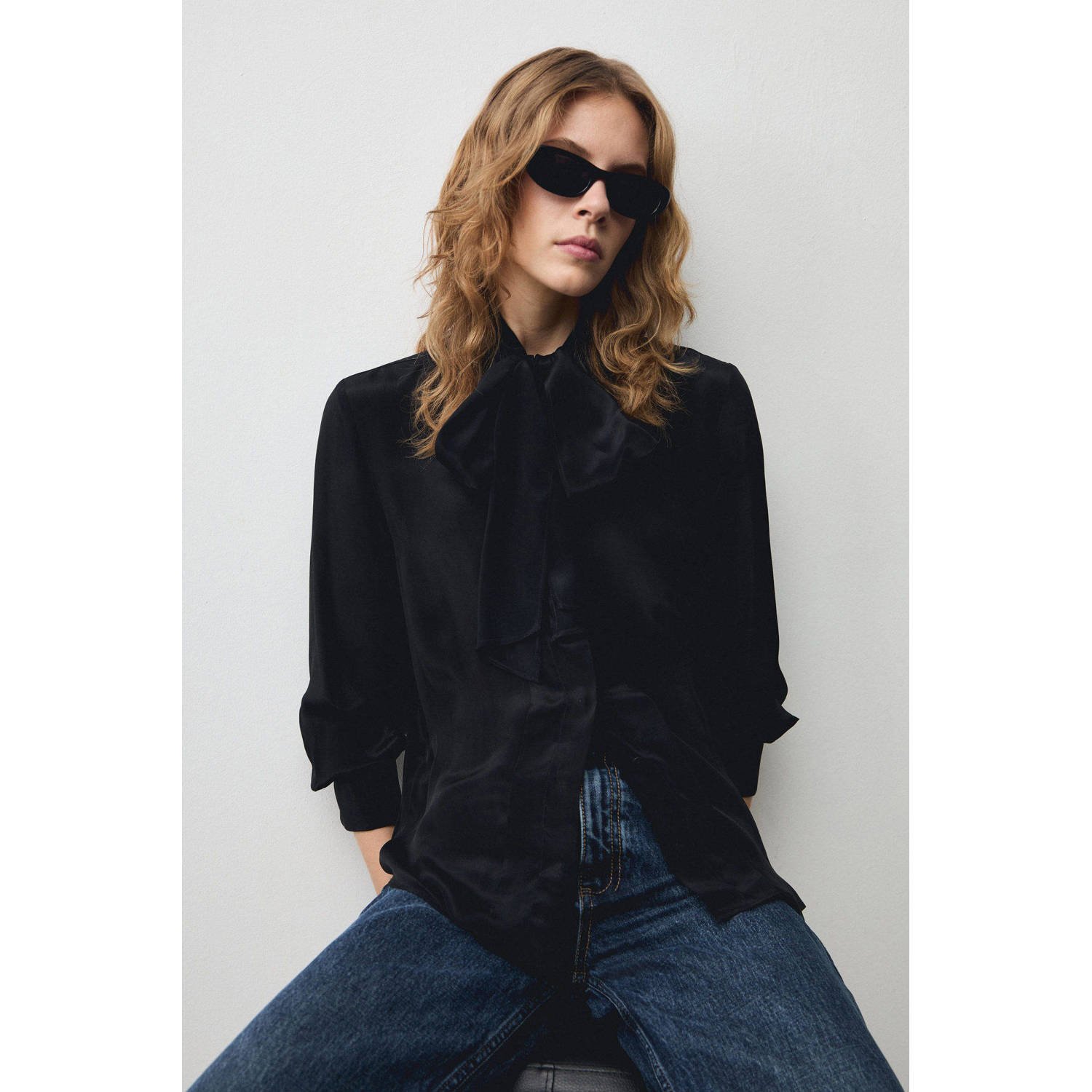 Mango blouse zwart
