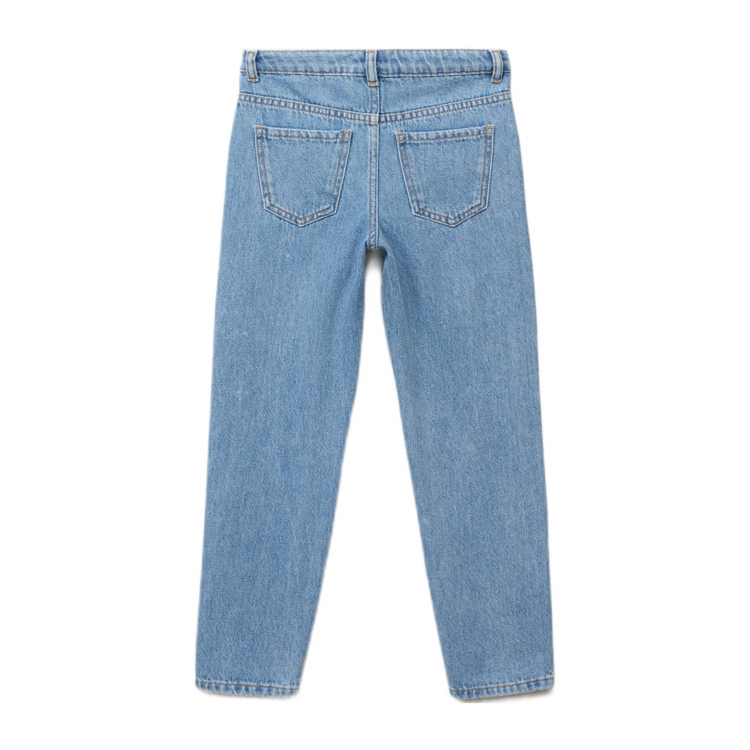 Mango Kids high waist mom jeans medium blue denim
