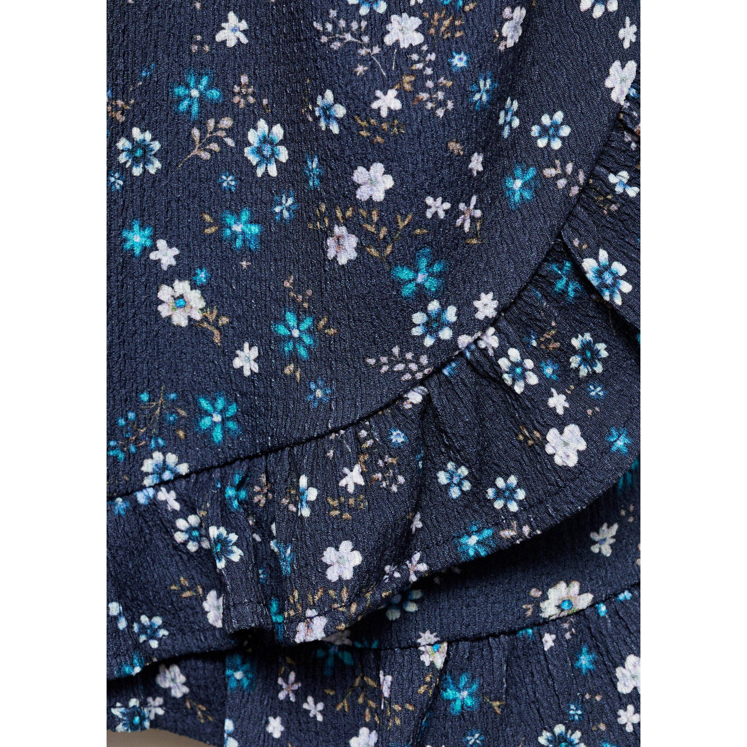 Mango Kids wikkel- overslagjurk donkerblauw