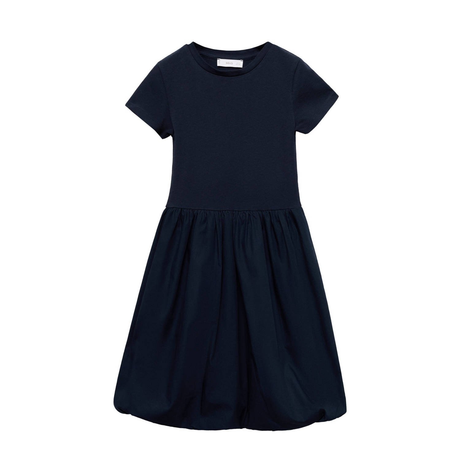 Mango Kids korte jurk donkerblauw