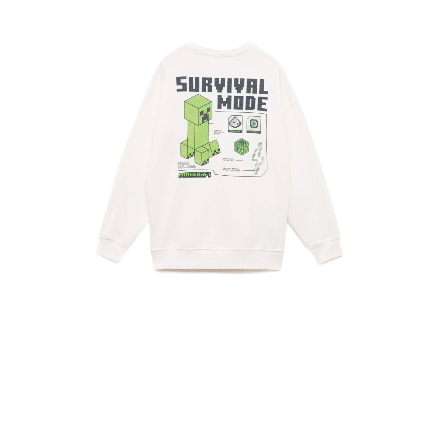 Mango Kids Minecraft sweater wit