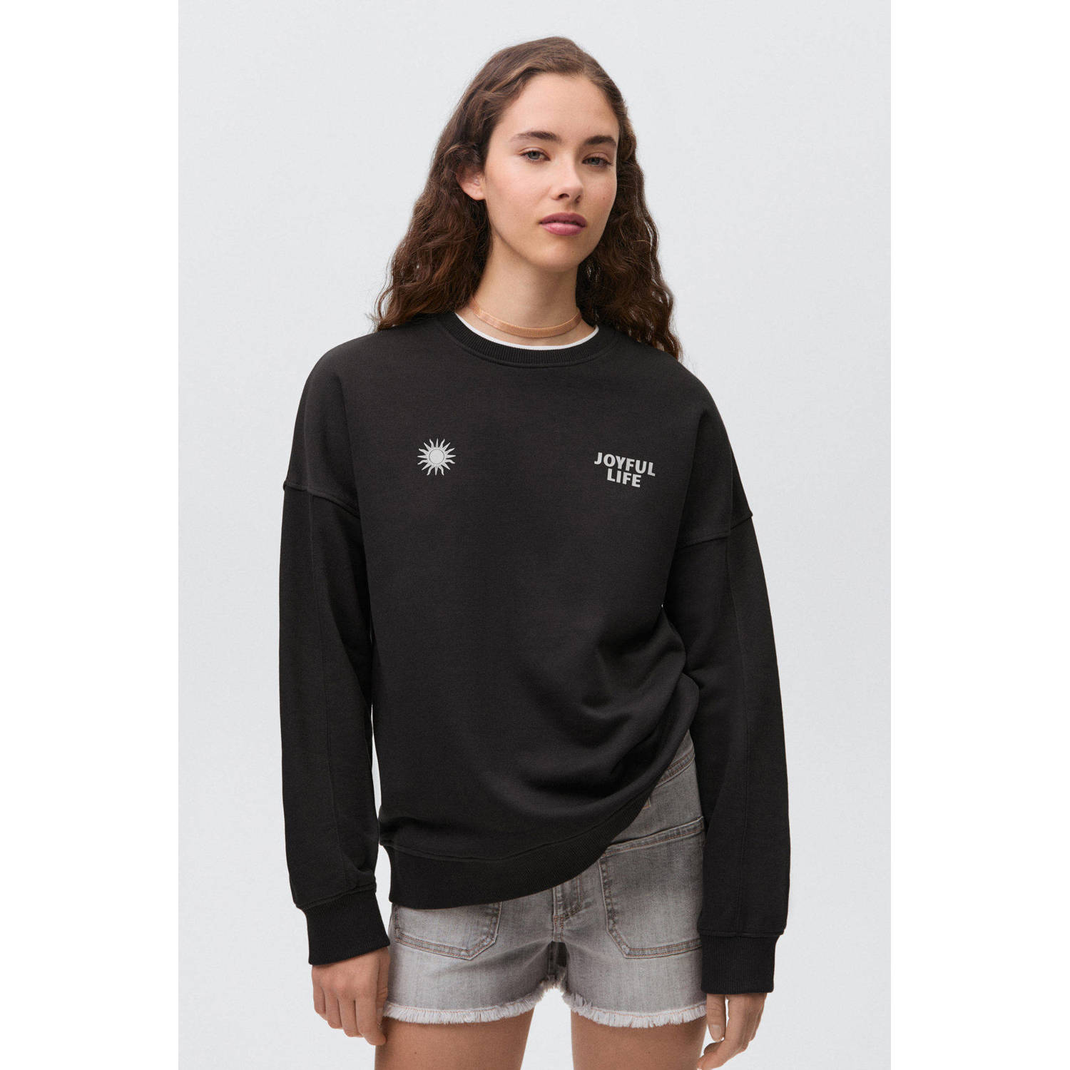 MANGO TEEN sweater zwart