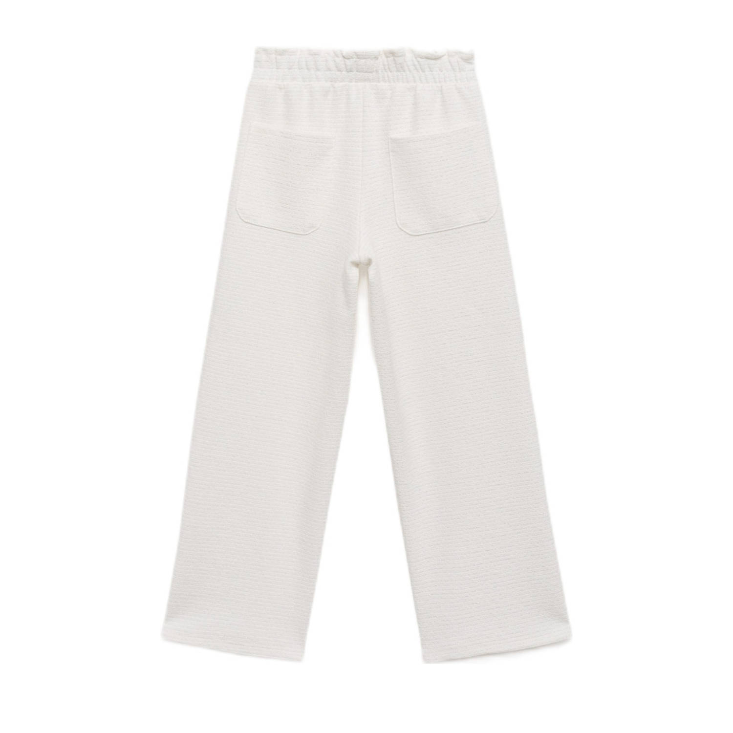 Mango Kids wide leg casual broek wit