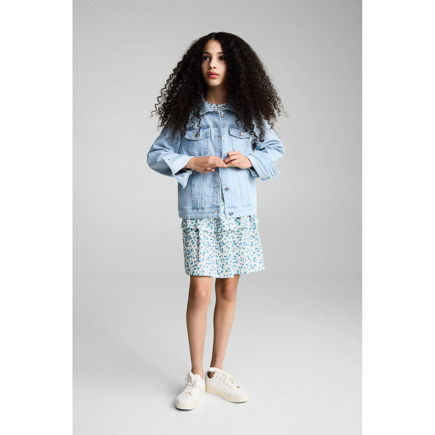 Mango Kids korte jurk wit