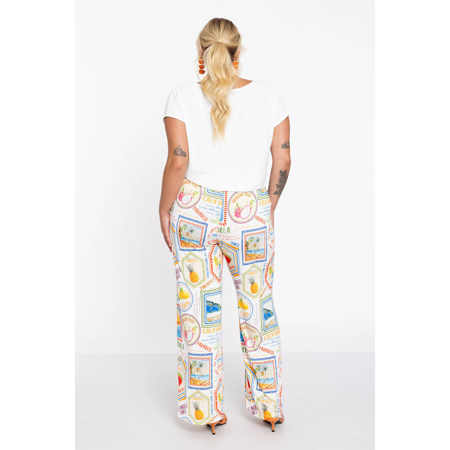 YOEK straight regular waist casual broek multi