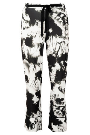 wide leg high waist broek zwart