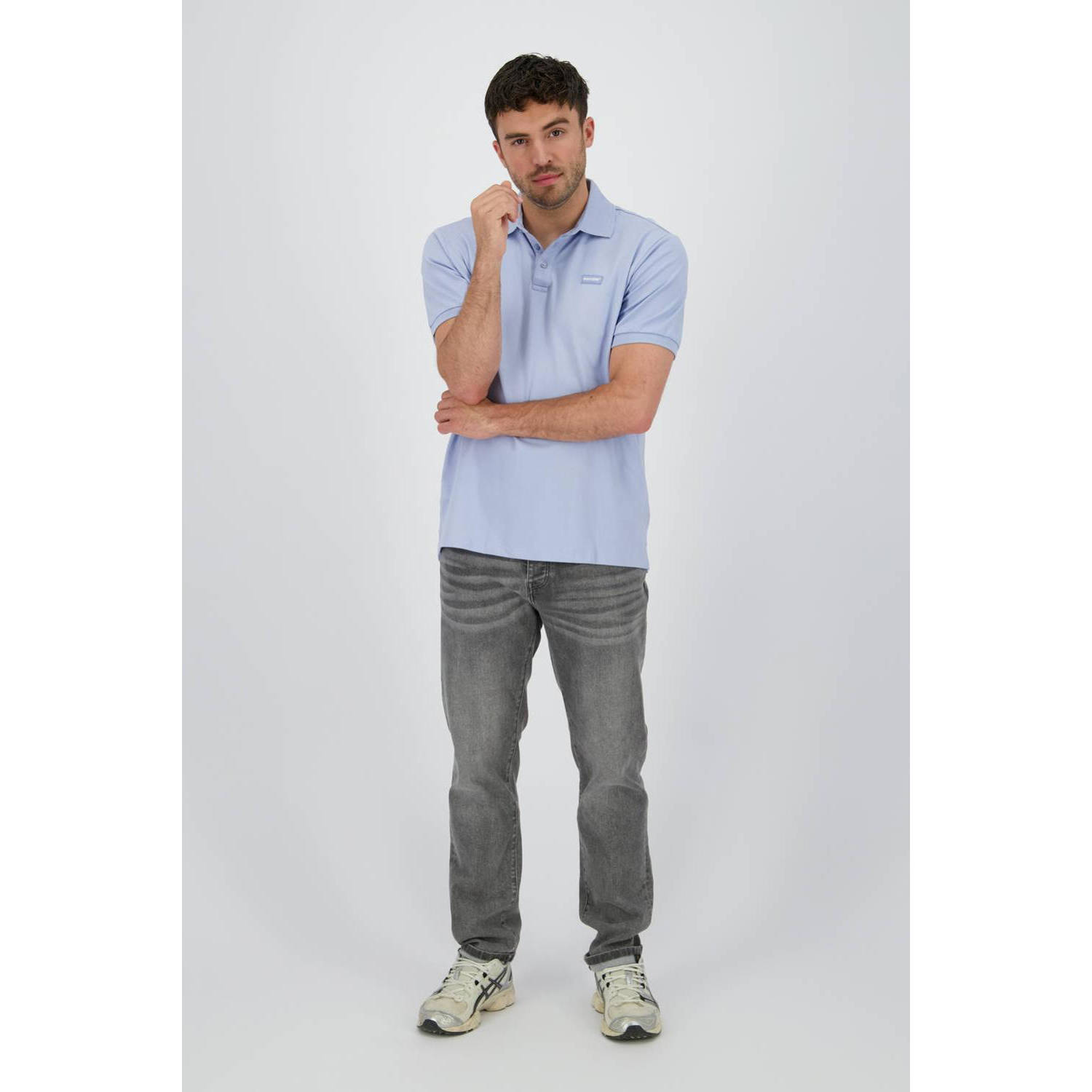 Raizzed regular polo lichtblauw
