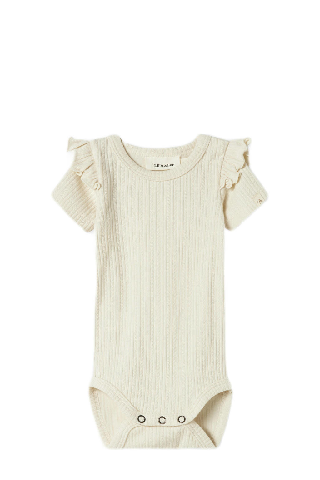 LIL' ATELIER BABY romper NBFFLEURA ecru
