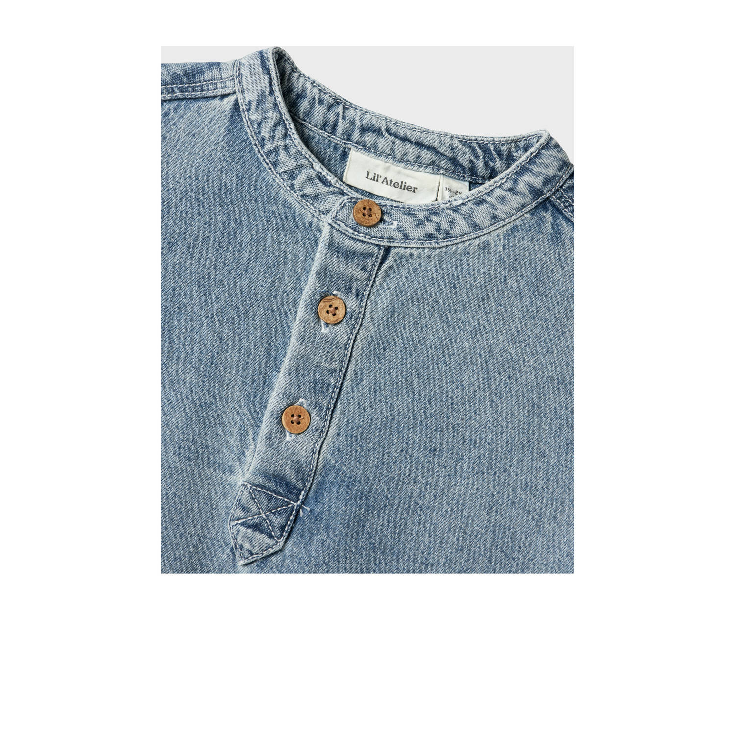 LIL' ATELIER MINI overhemd medium blue denim