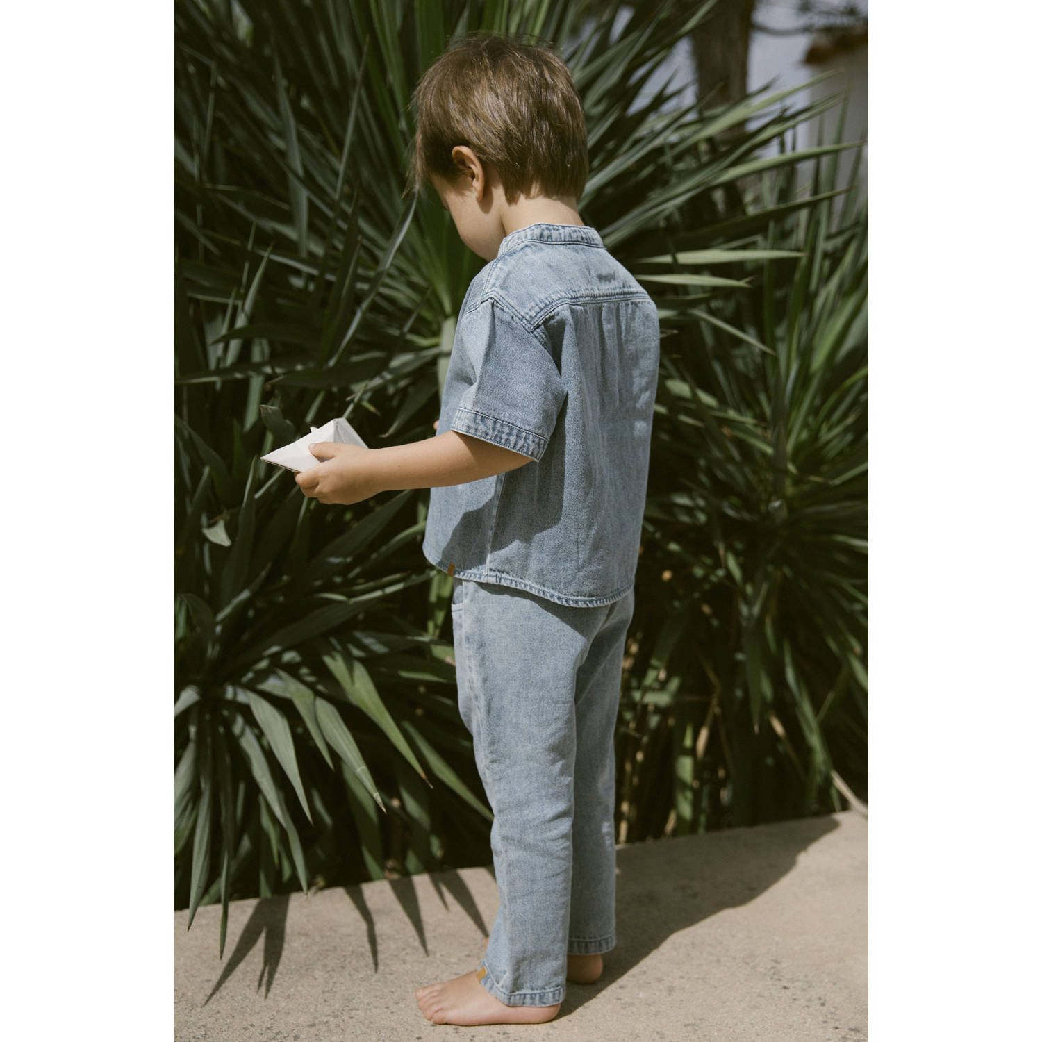 LIL' ATELIER MINI overhemd medium blue denim
