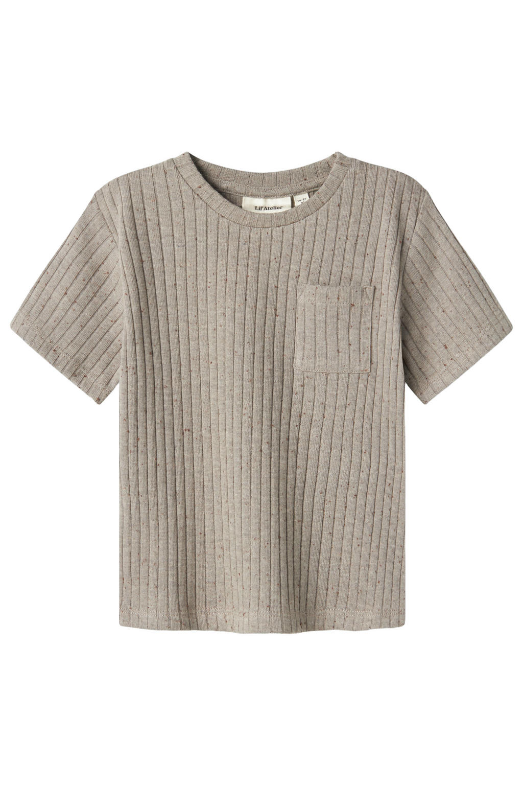 LIL' ATELIER MINI T-shirt fijn gebreid lichtbruin