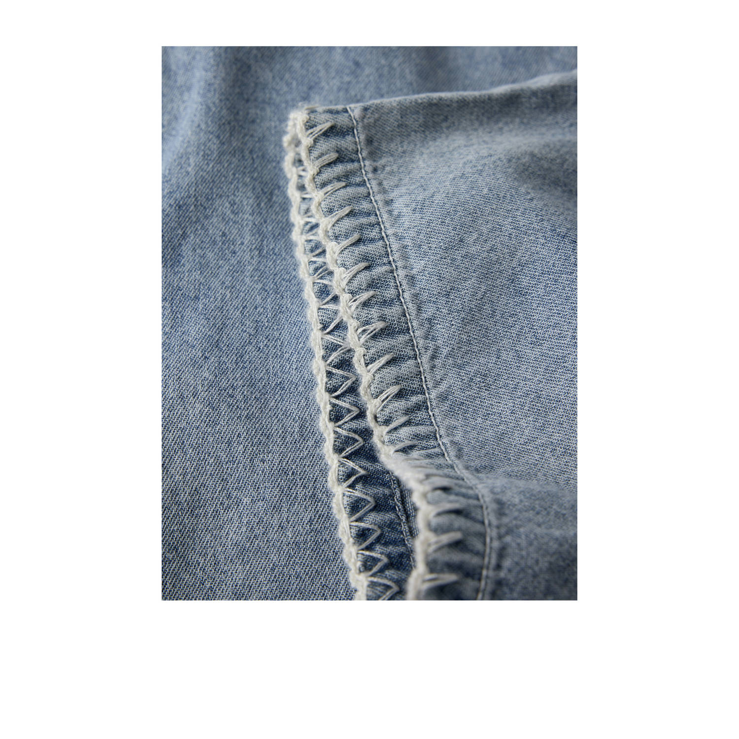 LIL' ATELIER MINI tuinbroek medium blue denim