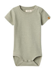 thumbnail: LIL' ATELIER BABY romper NBMFENG groen/grijs