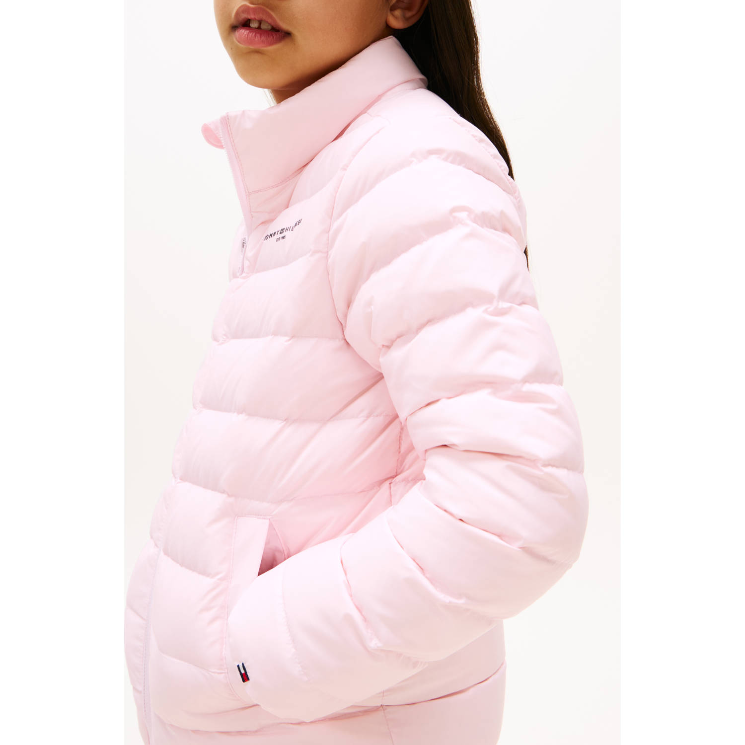 Tommy Hilfiger gewatteerde jas roze