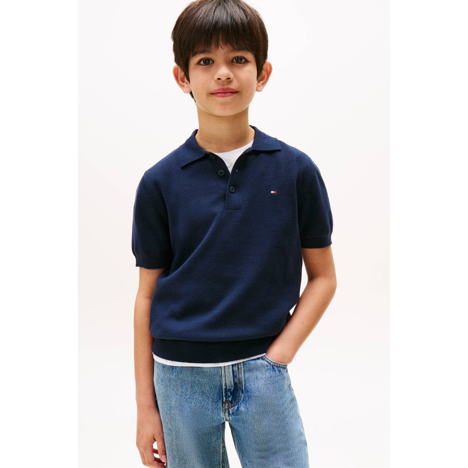 Tommy Hilfiger polo donkerblauw